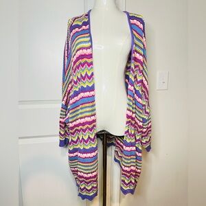 Jessica Simpson Kayla Kimono Cardigan S/M Paisley purple in color
